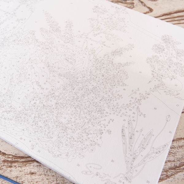 Peinture par numéros "plantes et lapins"