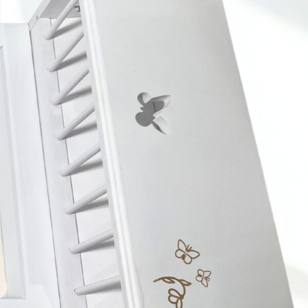 Kaninchentoilette mit Raufe "butterfly" white