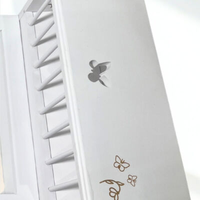 Kaninchentoilette mit Raufe "butterfly" white